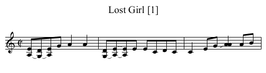 Lost Girl [1] - staff notation