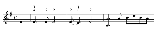 Lost Goose - staff notation