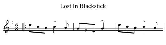 Lost In Blackstick - staff notation