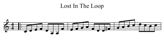 Lost In The Loop - staff notation