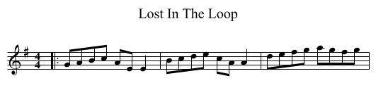 Lost In The Loop - staff notation