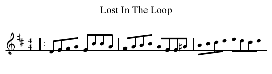 Lost In The Loop - staff notation