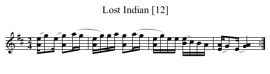 Lost Indian [12] - staff notation