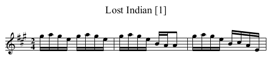 Lost Indian [1] - staff notation