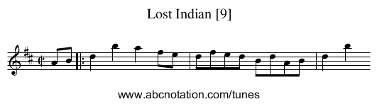 Lost Indian [9] - staff notation