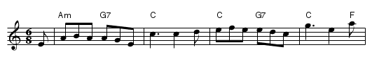 Lost My Love - staff notation