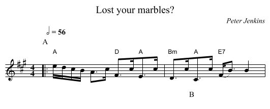 Lost your marbles? - staff notation