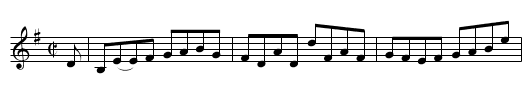 Lothian Lasses - staff notation
