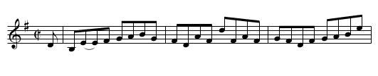 Lothian Lasses - staff notation