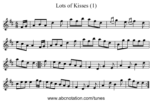 Lots of Kisses (1) - staff notation