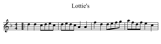 Lottie's - staff notation