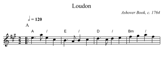 Loudon - staff notation