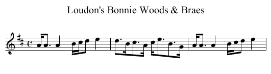 Loudon's Bonnie Woods & Braes - staff notation