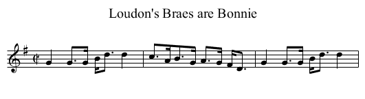 Loudon's Braes are Bonnie - staff notation