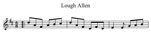Lough Allen - staff notation