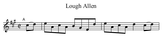 Lough Allen - staff notation