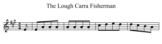 Lough Carra Fisherman, The  - staff notation