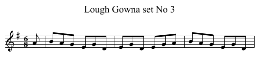 Lough Gowna set No 3 - staff notation