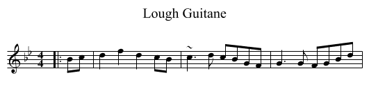 Lough Guitane - staff notation