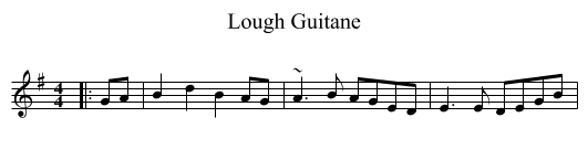 Lough Guitane - staff notation