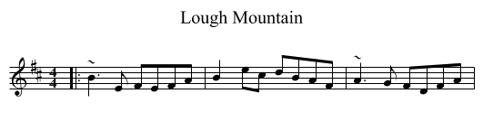 Lough Mountain - staff notation