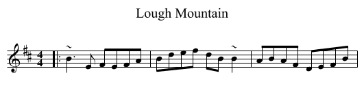 Lough Mountain - staff notation