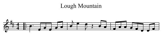 Lough Mountain - staff notation