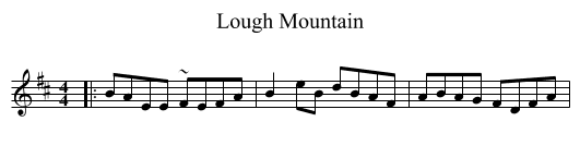 Lough Mountain - staff notation