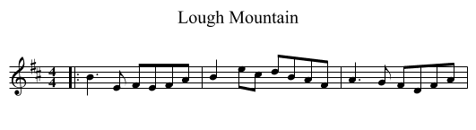 Lough Mountain - staff notation