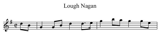 Lough Nagan - staff notation