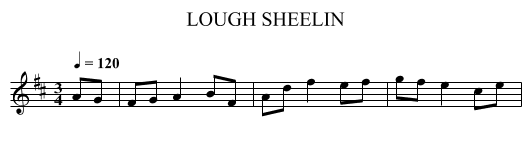 LOUGH SHEELIN - staff notation
