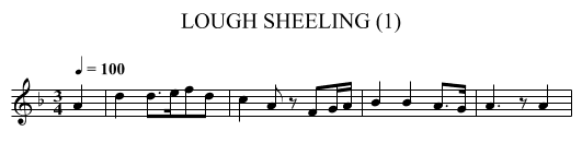 LOUGH SHEELING (1) - staff notation