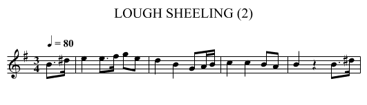 LOUGH SHEELING (2) - staff notation