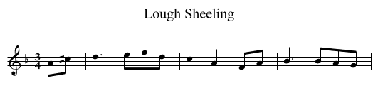 Lough Sheeling - staff notation