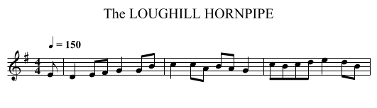 LOUGHILL HORNPIPE, The - staff notation