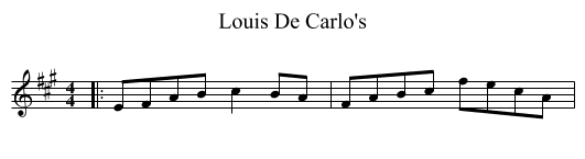 Louis De Carlo's - staff notation
