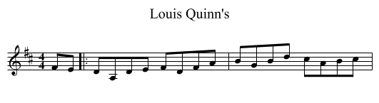 Louis Quinn's - staff notation