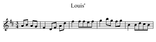 Louis' - staff notation