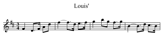 Louis' - staff notation