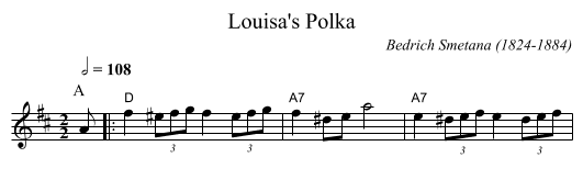 Louisa's Polka - staff notation