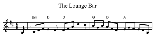 Lounge Bar, The  - staff notation