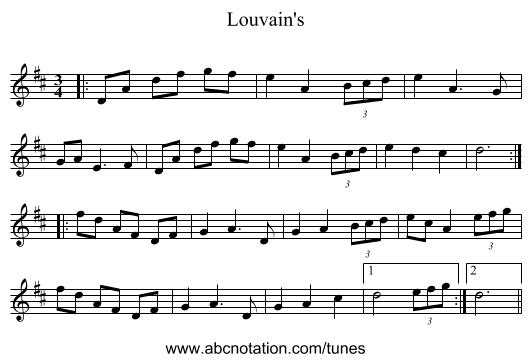 Louvain's - staff notation
