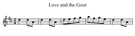 Love and the Gout - staff notation