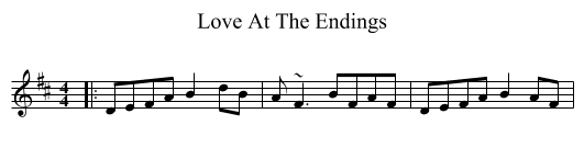 Love At The Endings - staff notation