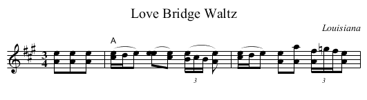 Love Bridge Waltz - staff notation