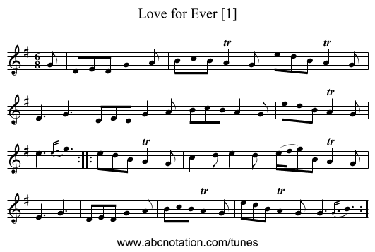 Love for Ever [1] - staff notation