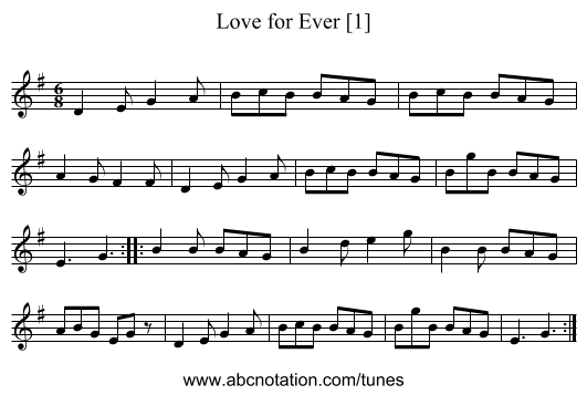 Love for Ever [1] - staff notation