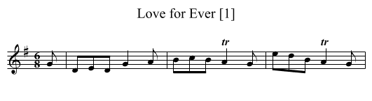 Love for Ever [1] - staff notation