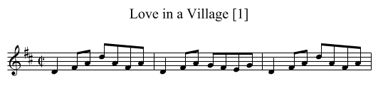 Love in a Village [1] - staff notation