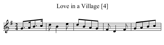 Love in a Village [4] - staff notation